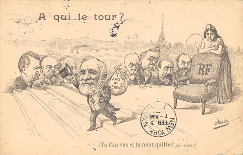Cpa theme politique satirique - cpa,